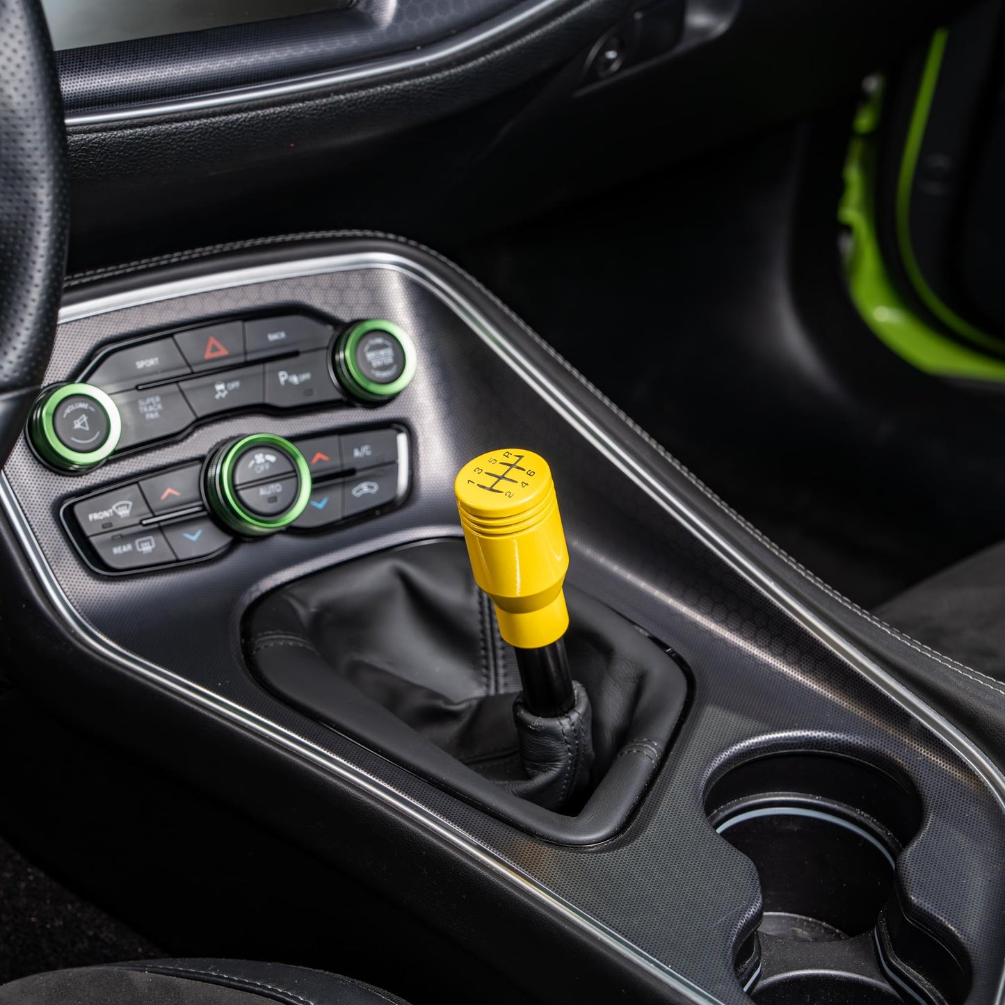 Billetworkz Weighted Shift Knob - 6-Speed Retro Engraving for Dodge Challenger (2015-2023)