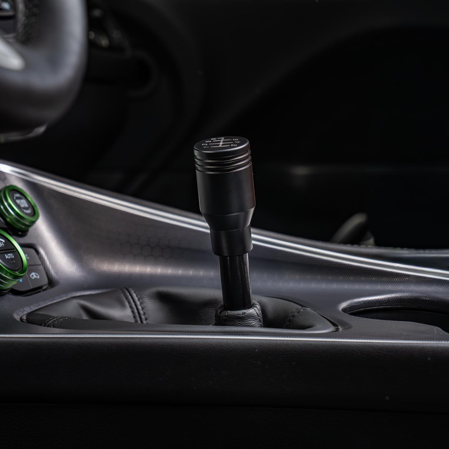 Billetworkz Weighted Shift Knob - 6-Speed Retro Engraving for Dodge Challenger (2015-2023)