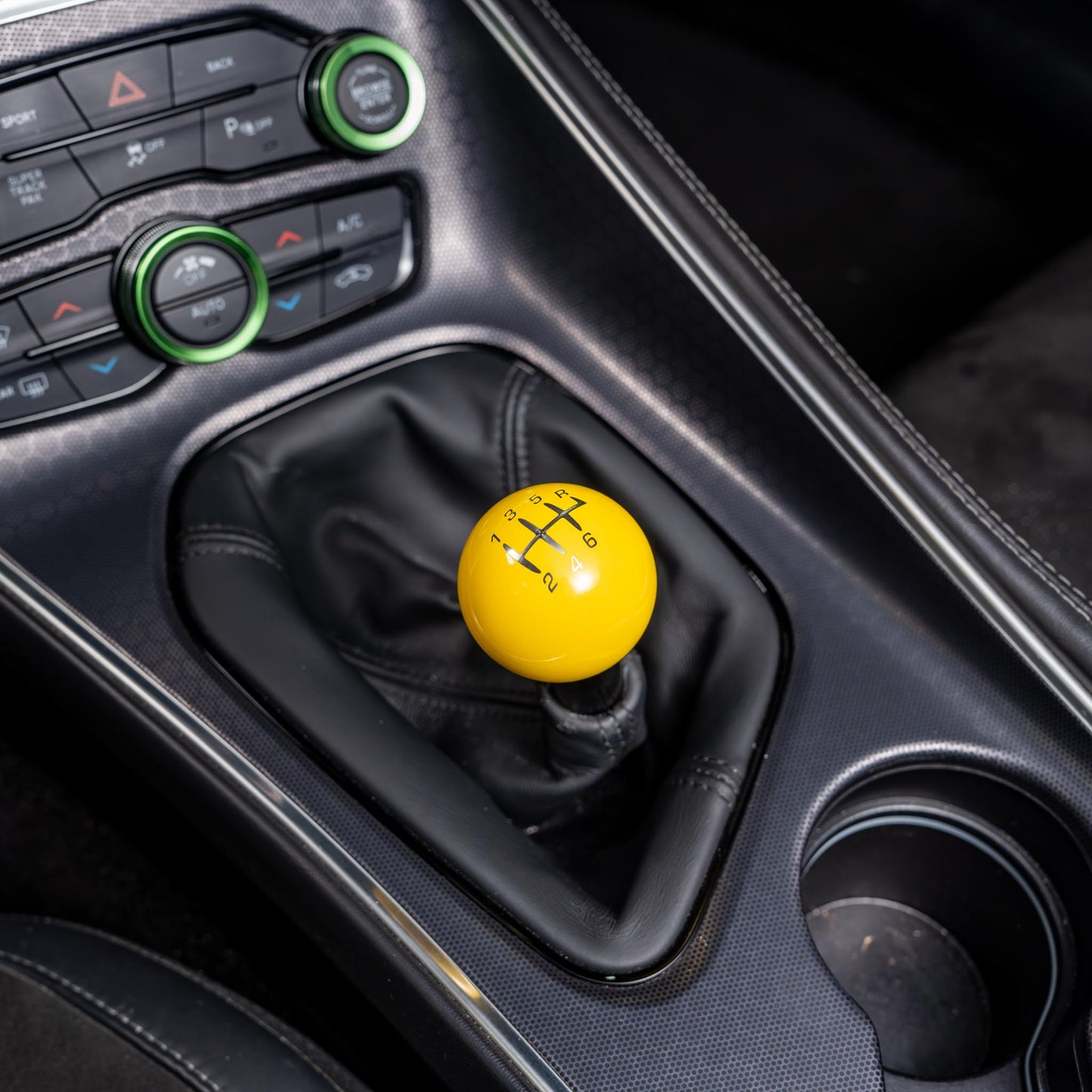 Billetworkz Weighted Shift Knob - 6-Speed Retro Engraving for Dodge Challenger (2015-2023)