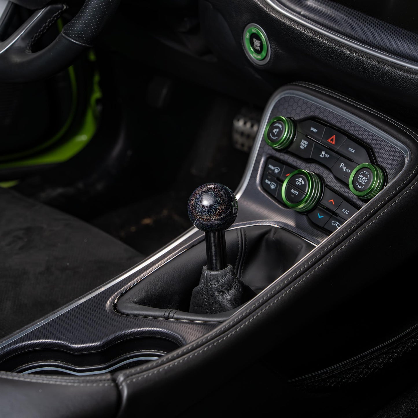 Billetworkz Weighted Shift Knob - 6-Speed Retro Engraving for Dodge Challenger (2015-2023)