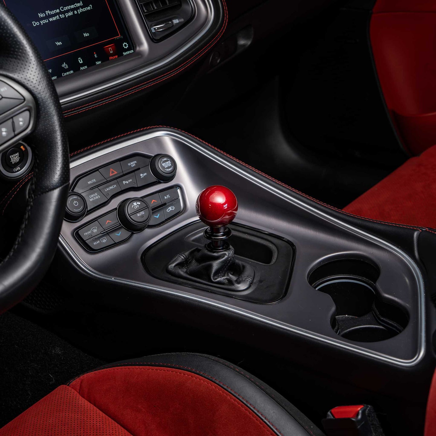 Billetworkz Automatic Shifter - Candy Red - Fits Dodge Challenger / Charger (2015-2023)