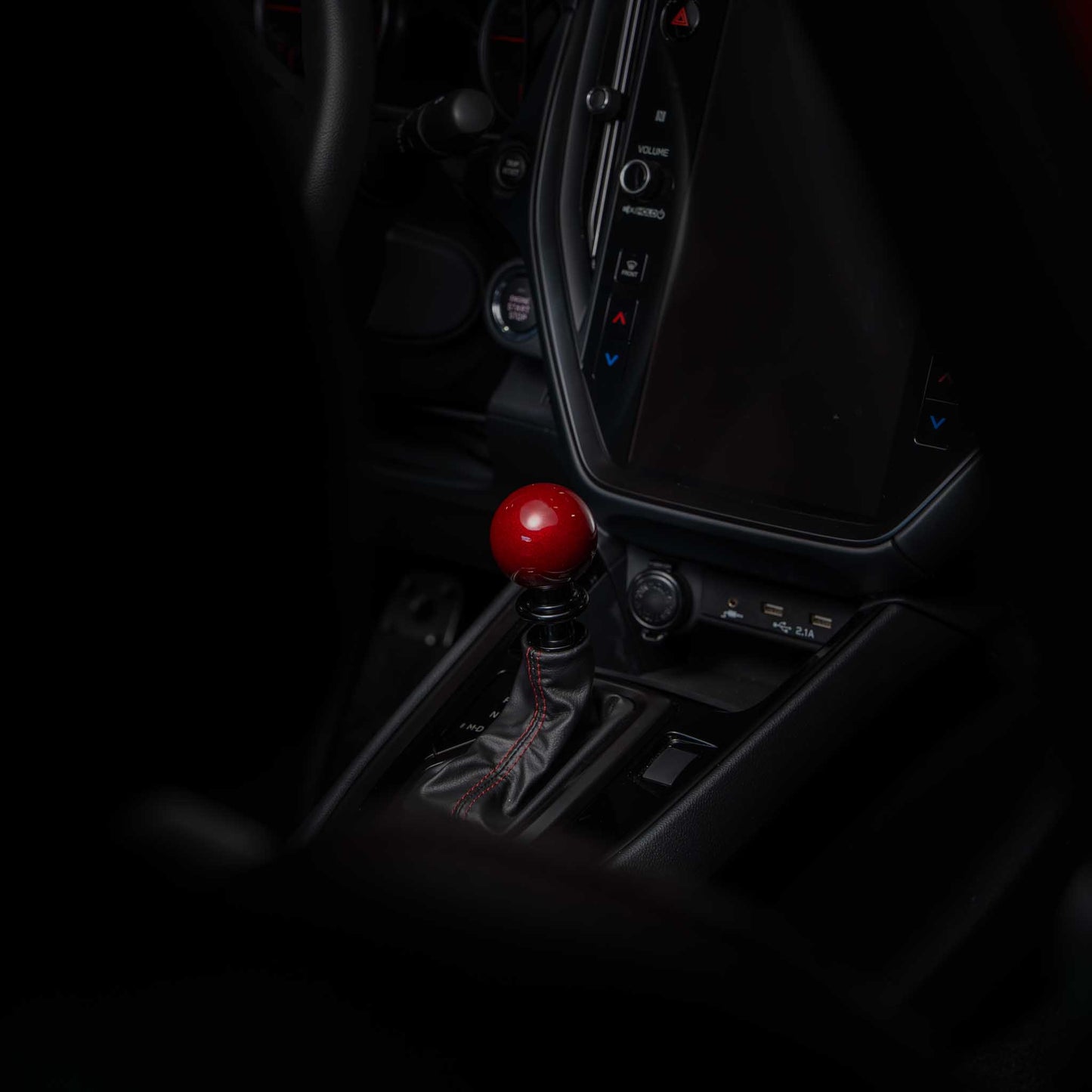 Billetworkz Automatic Shifter - Candy Red - Fits Subaru CVT: WRX (15–21), Crosstrek (13–23), Forester (14–18), Impreza (12–23), Legacy/Outback (10–14)