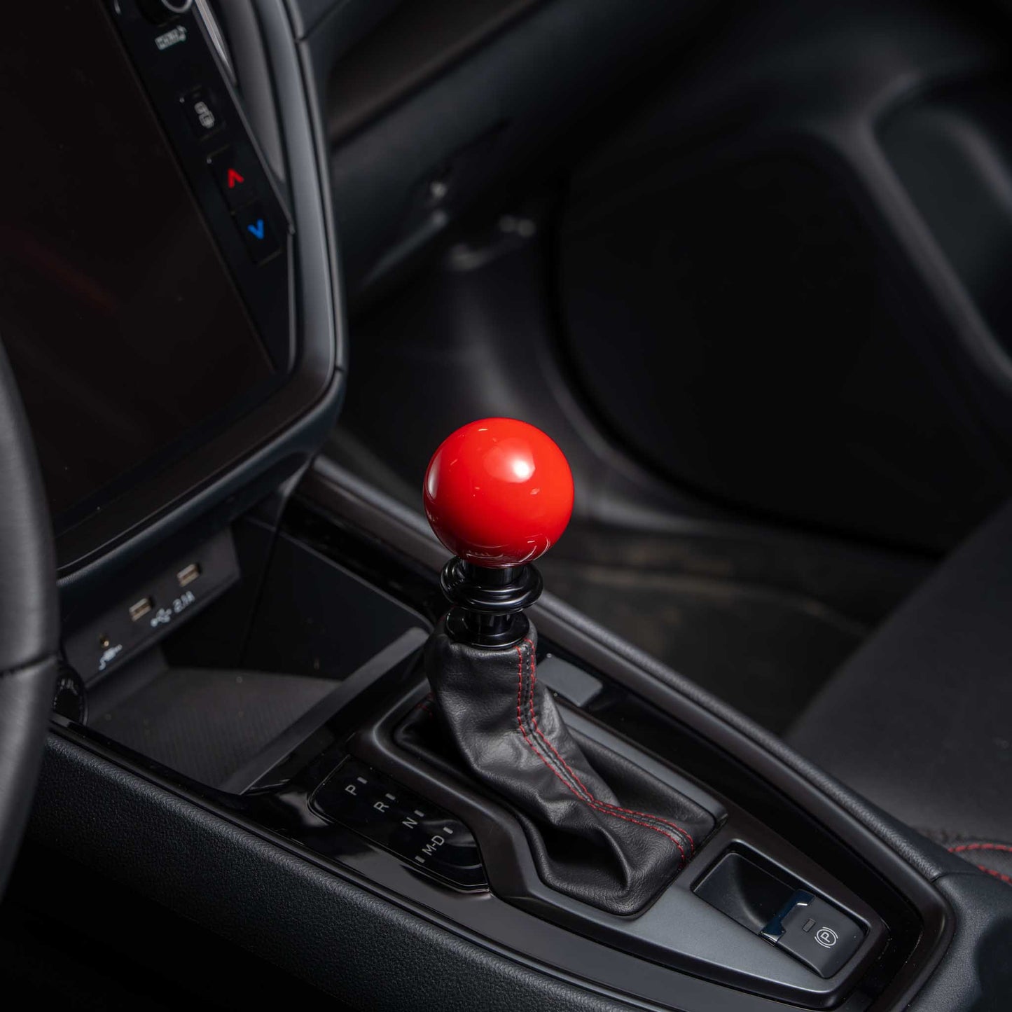 Billetworkz Automatic Shifter - Gloss Red - Fits Subaru CVT: WRX (15–21), Crosstrek (13–23), Forester (14–18), Impreza (12–23), Legacy/Outback (10–14)