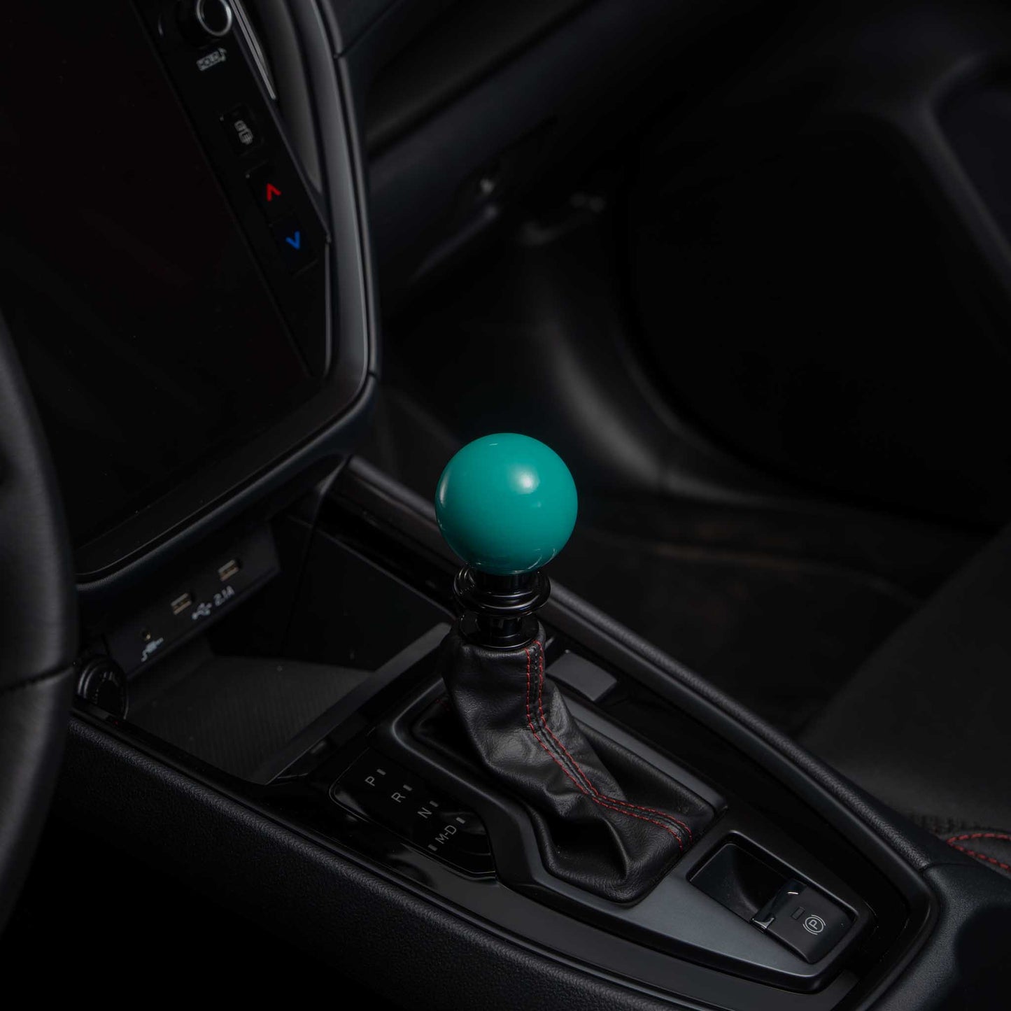 Billetworkz Automatic Shifter - Hyper Teal - Fits Subaru CVT: WRX (15–21), Crosstrek (13–23), Forester (14–18), Impreza (12–23), Legacy/Outback (10–14)