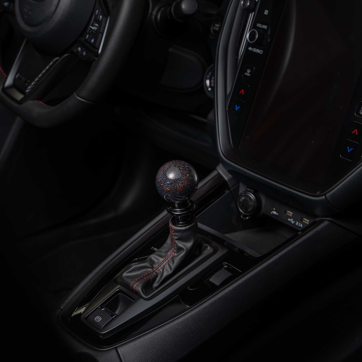 Billetworkz Automatic Shifter - Rainbow Sparkle - Fits Subaru CVT: WRX (15–21), Crosstrek (13–23), Forester (14–18), Impreza (12–23), Legacy/Outback (10–14)