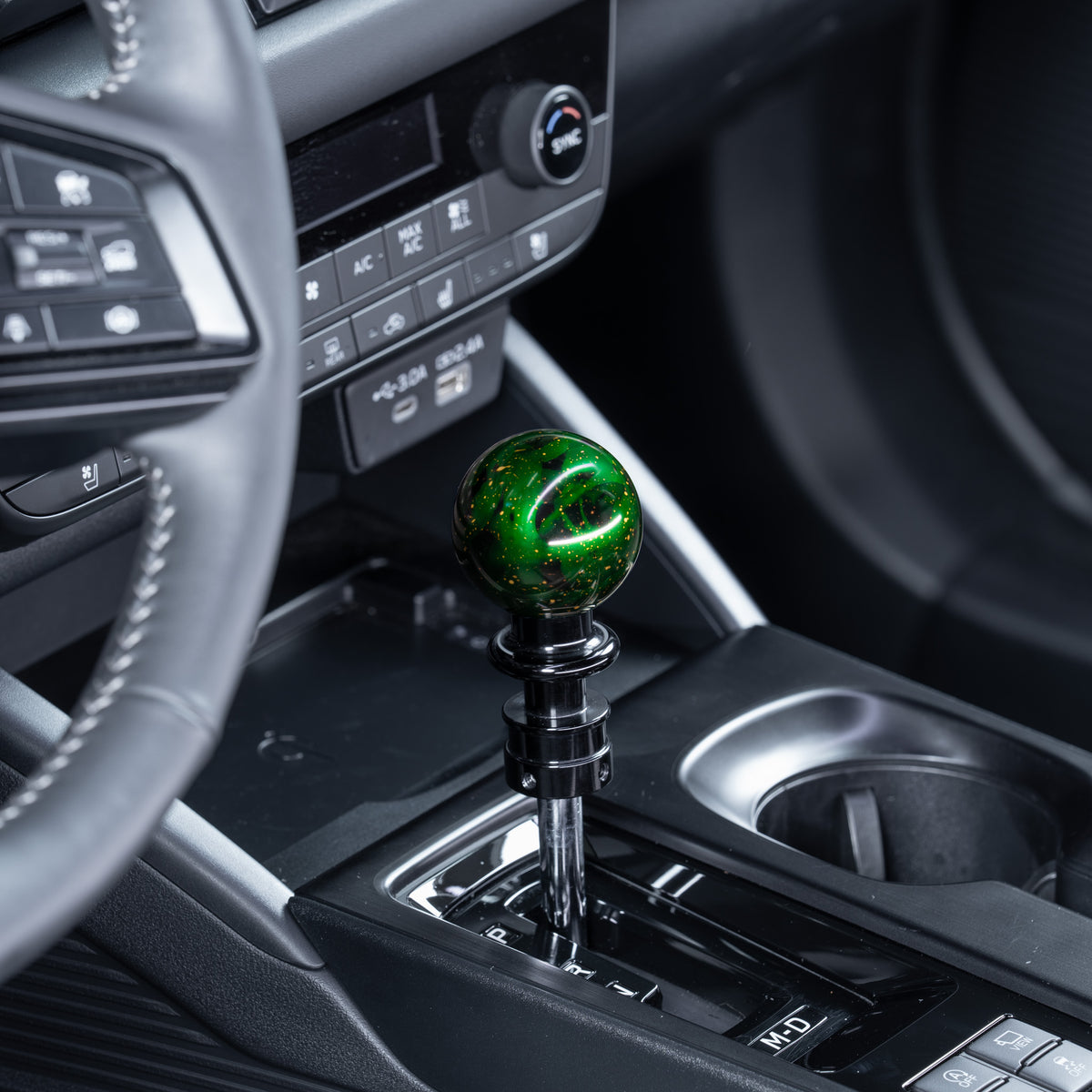Billetworkz Automatic Shifter - Green Cosmic Space - Fits Subaru CVT: WRX (2022+), Crosstrek (2024+), Forester (2025+), Impreza (2024+), Legacy/Outback (2015+)