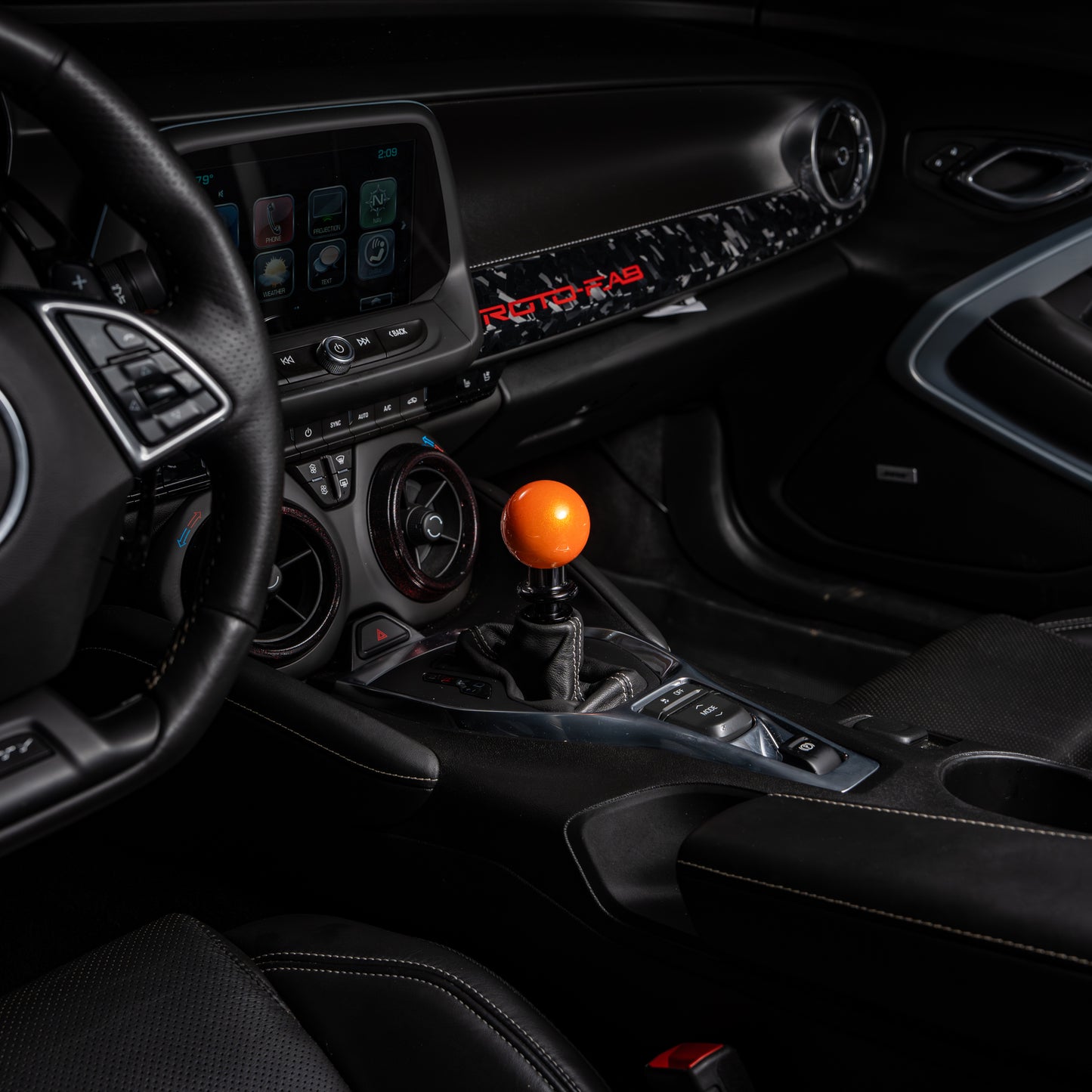 Billetworkz Automatic Shifter - Candy Orange  - Fits Chevrolet Camaro  (2016-2024)