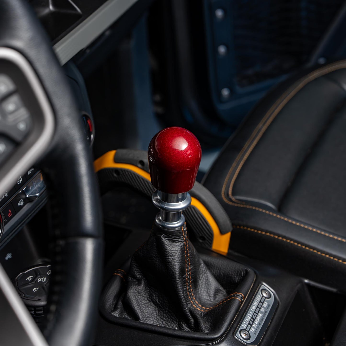 Billetworkz Weighted Shift Knob - Candy Red - Fits Ford Bronco 6-Speed (2021+)