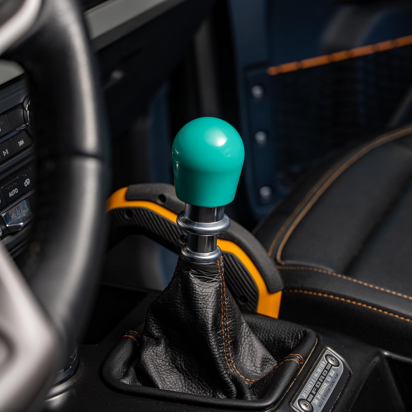 Billetworkz Weighted Shift Knob - Hyper Teal - Fits Ford Bronco 6-Speed (2021+)