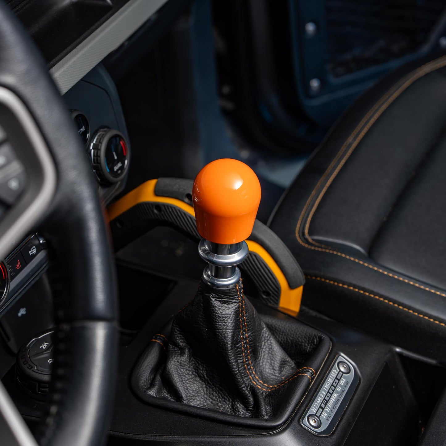 Billetworkz Weighted Shift Knob - Gloss Orange - Fits Ford Bronco 6-Speed (2021+)