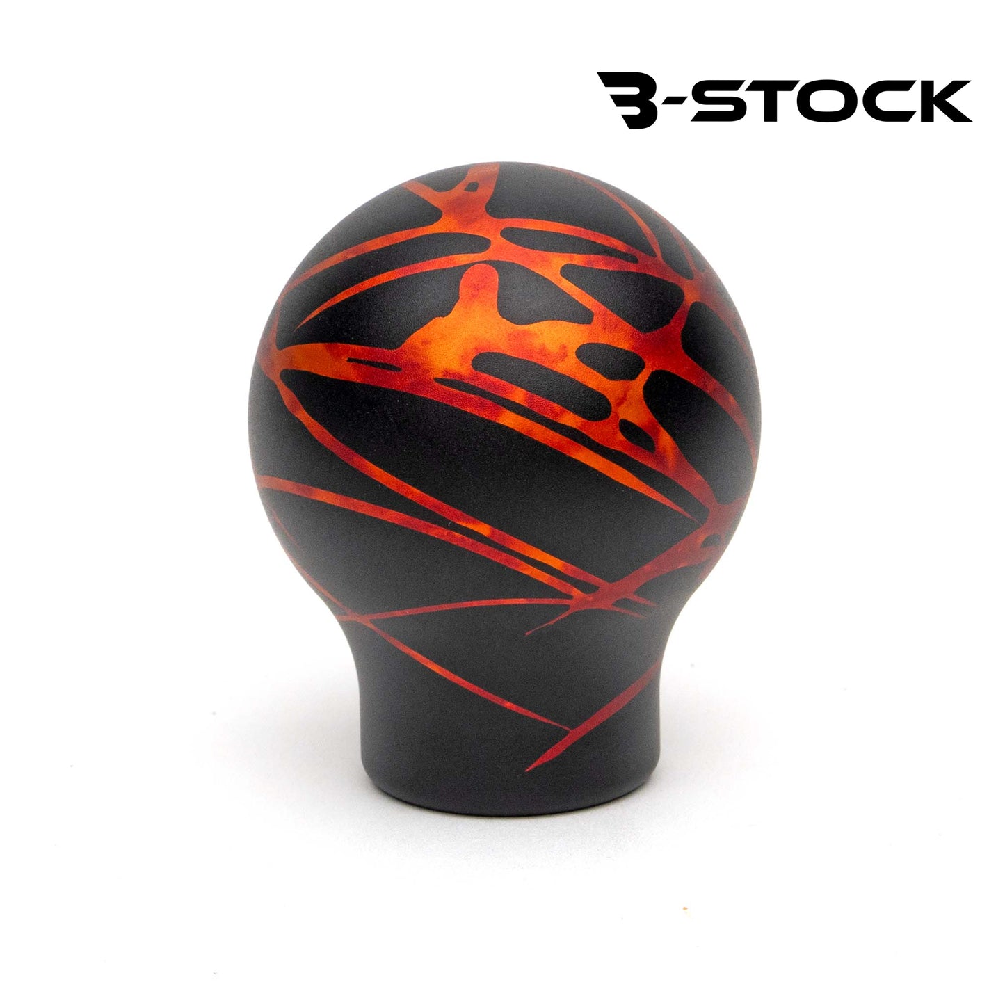"B" Stock Shift Knob - Matte Black with Fire Splash