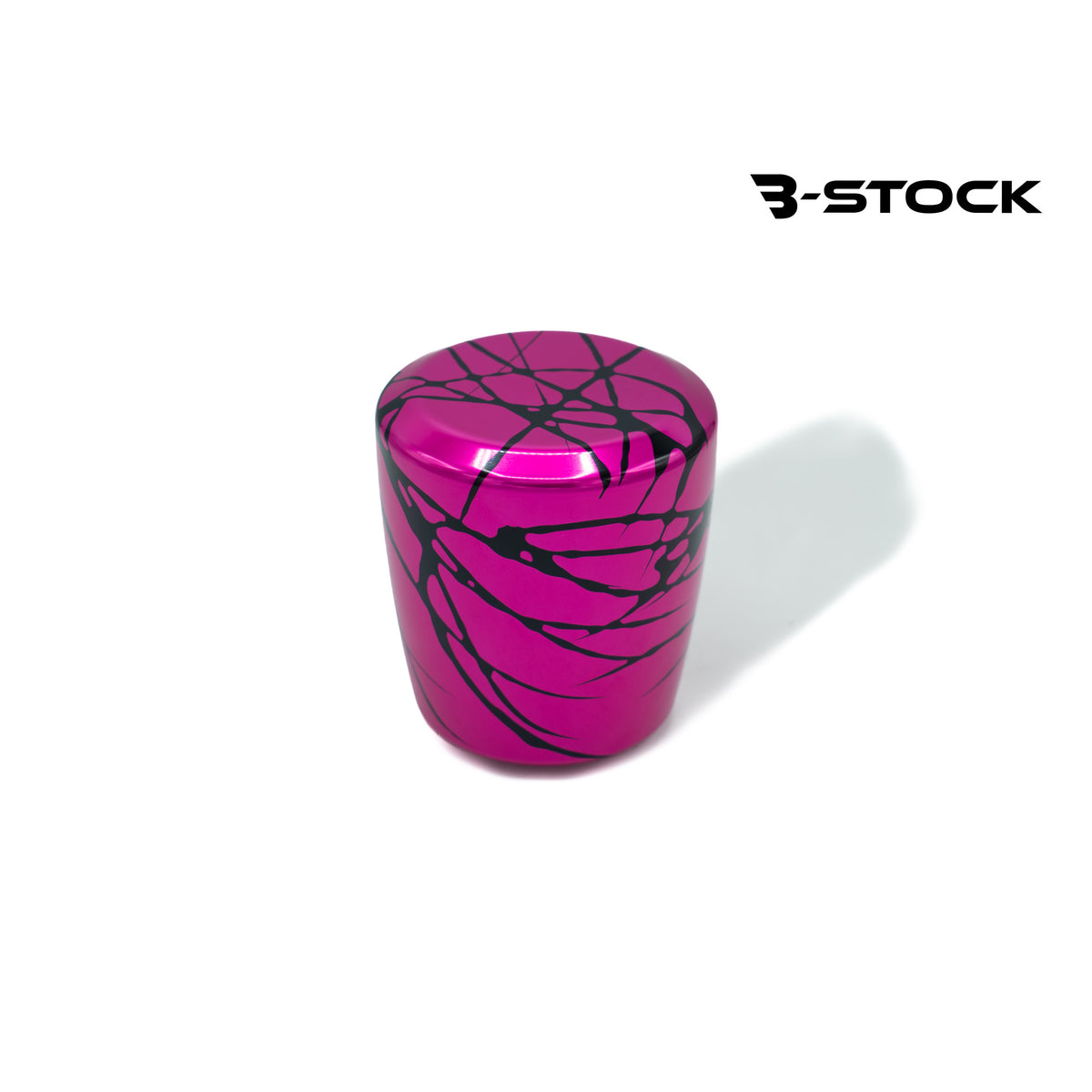 B-Stock Anodized Shift Knob – Multiple Shapes – Pink w/ Black Splash – No Engraving