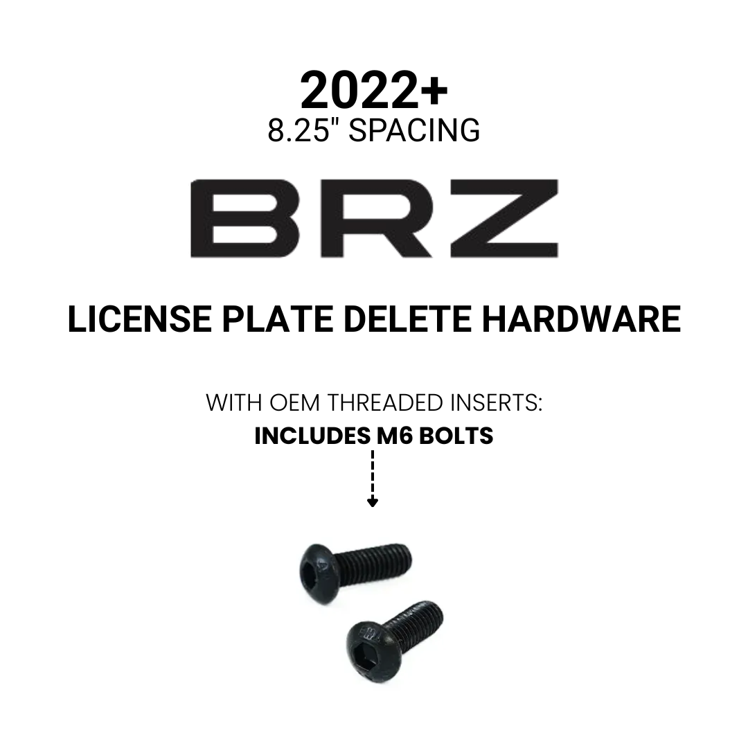 Billetworkz License Plate Delete Hardware - 2022+ BRZ