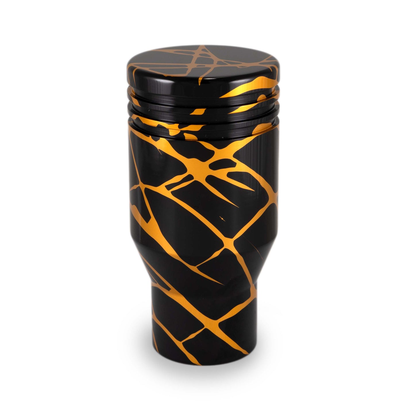 Billetworkz Automatic Shifter - Black w/ Gold Splash - Ford Mustang Auto (2015-2024)