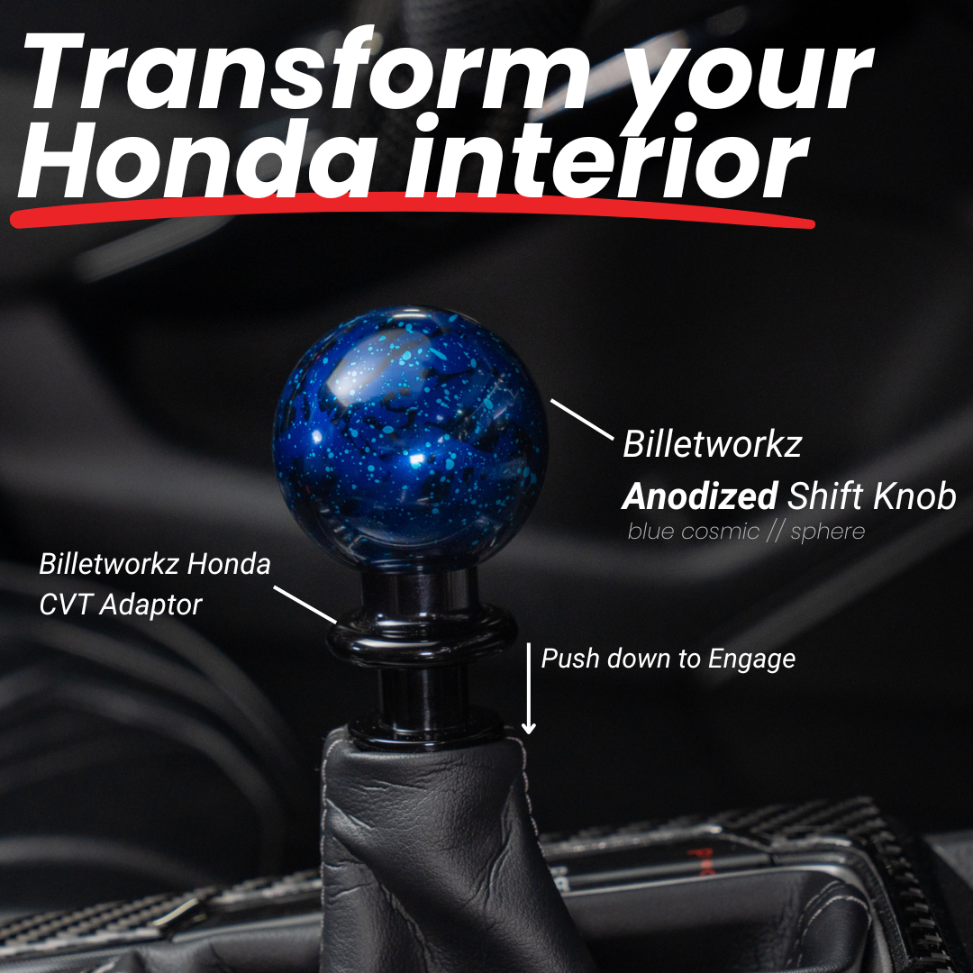 Billetworkz Automatic Shifter - Black w/Gold Splash - Honda Civic (2012–2025 | 9th, 10th & 11th Gen)