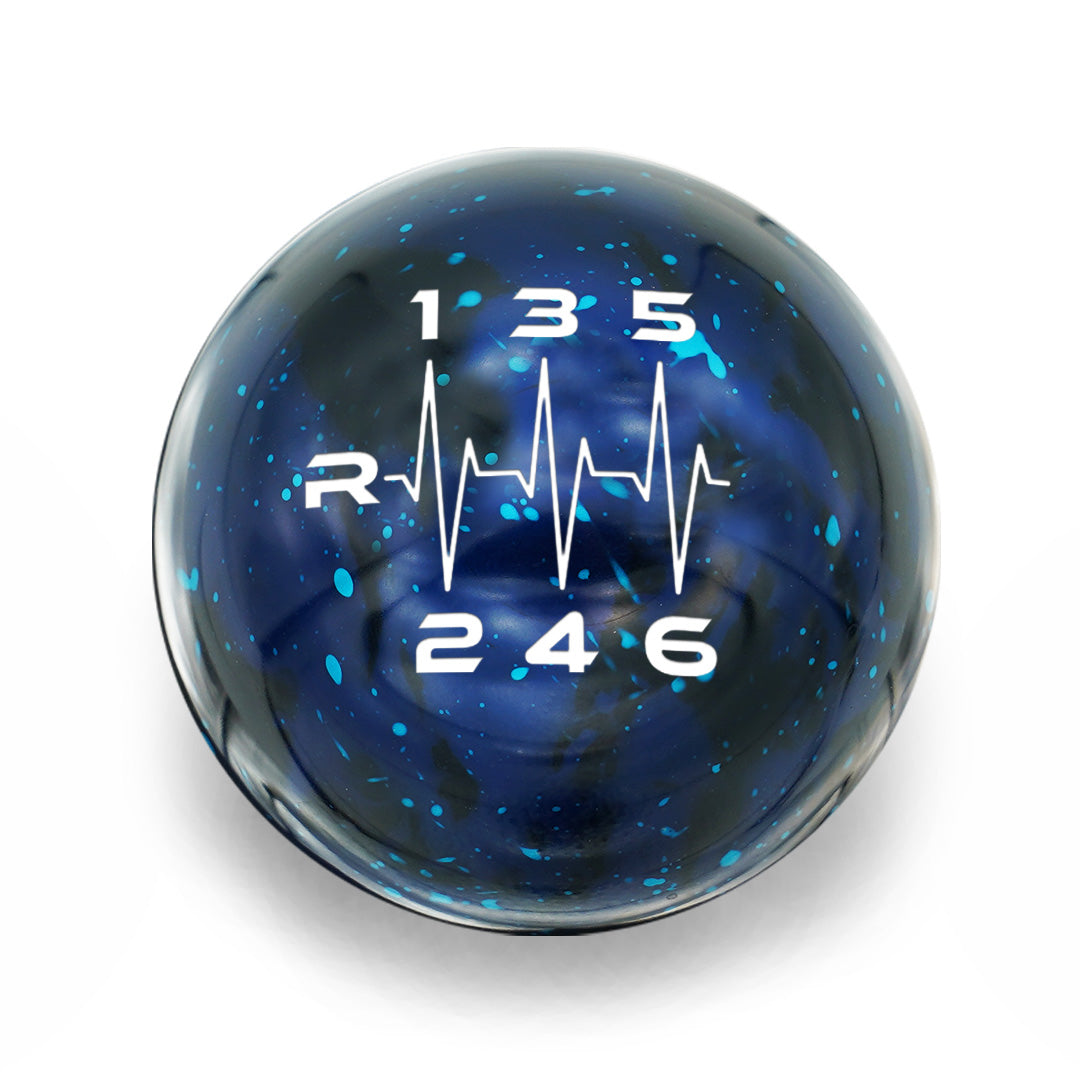 Billetworkz Cosmic Space Shift Knob - 6 Speed Heartbeat Engraving for Volkswagen