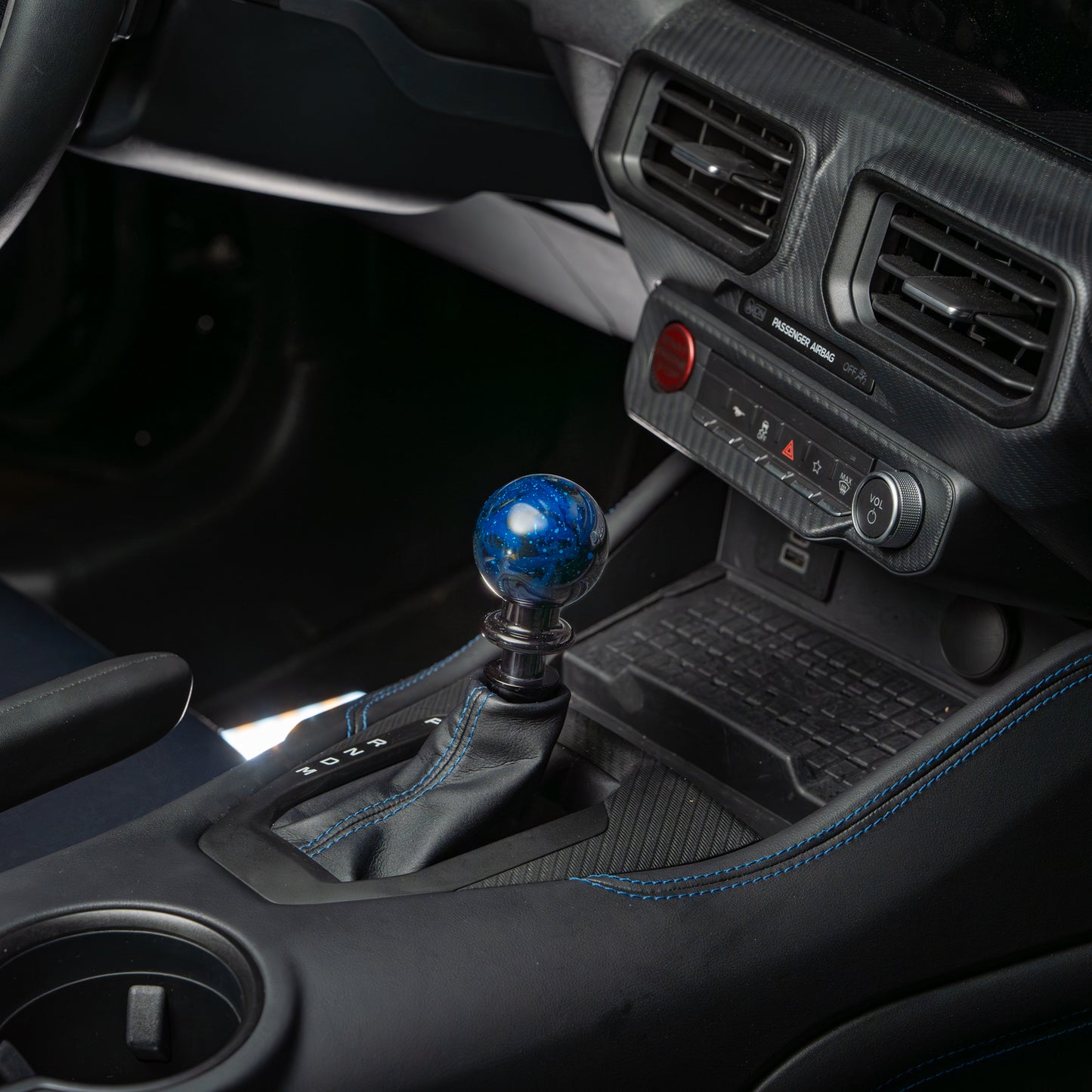 Billetworkz Automatic Shifter - Blue Cosmic Space - Ford Mustang Auto (2015-2024)
