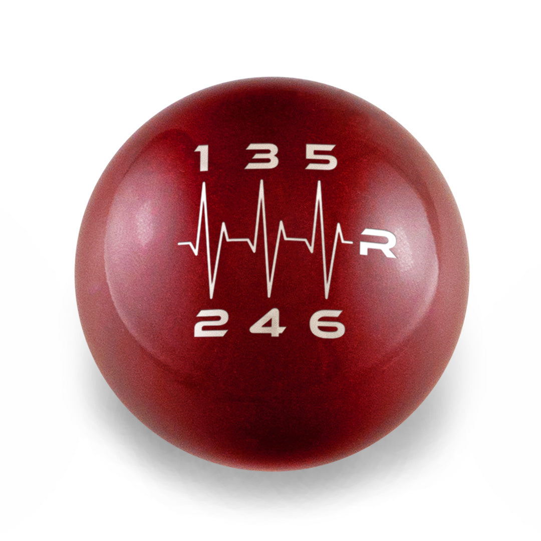 Billetworkz Weighted Shift Knob - 6-Speed Heartbeat Engraving for Dodge Challenger (2015-2023)