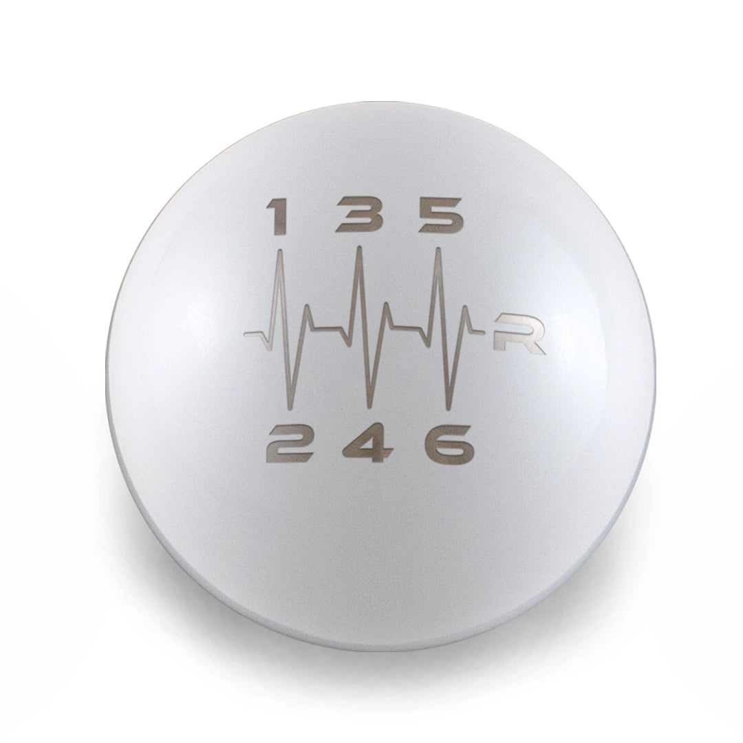 Billetworkz Weighted Shift Knob - 6-Speed Heartbeat Engraving for Dodge Challenger (2015-2023)
