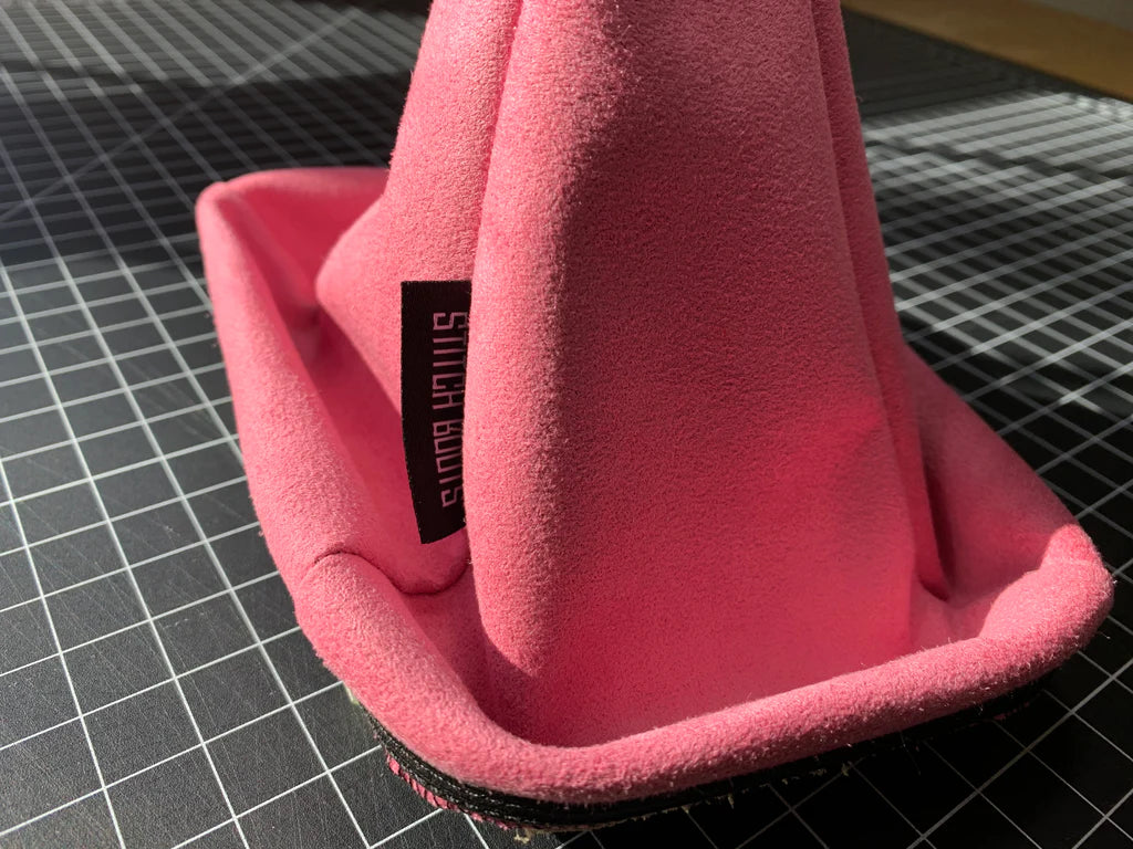 Pink Suede Shift Boot by Stitch Boots