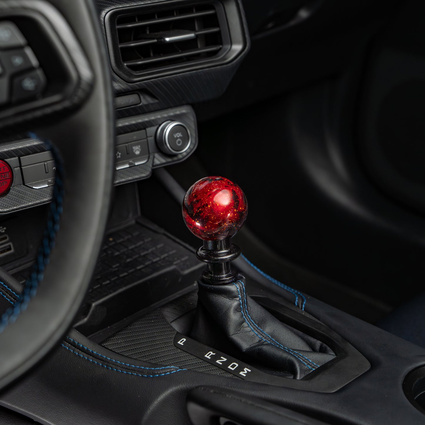 Billetworkz Automatic Shifter - Red Cosmic Space - Ford Mustang Auto (2015-2024)