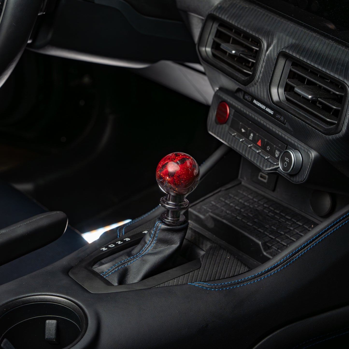 Billetworkz Automatic Shifter - Red Cosmic Space - Ford Mustang Auto (2015-2024)