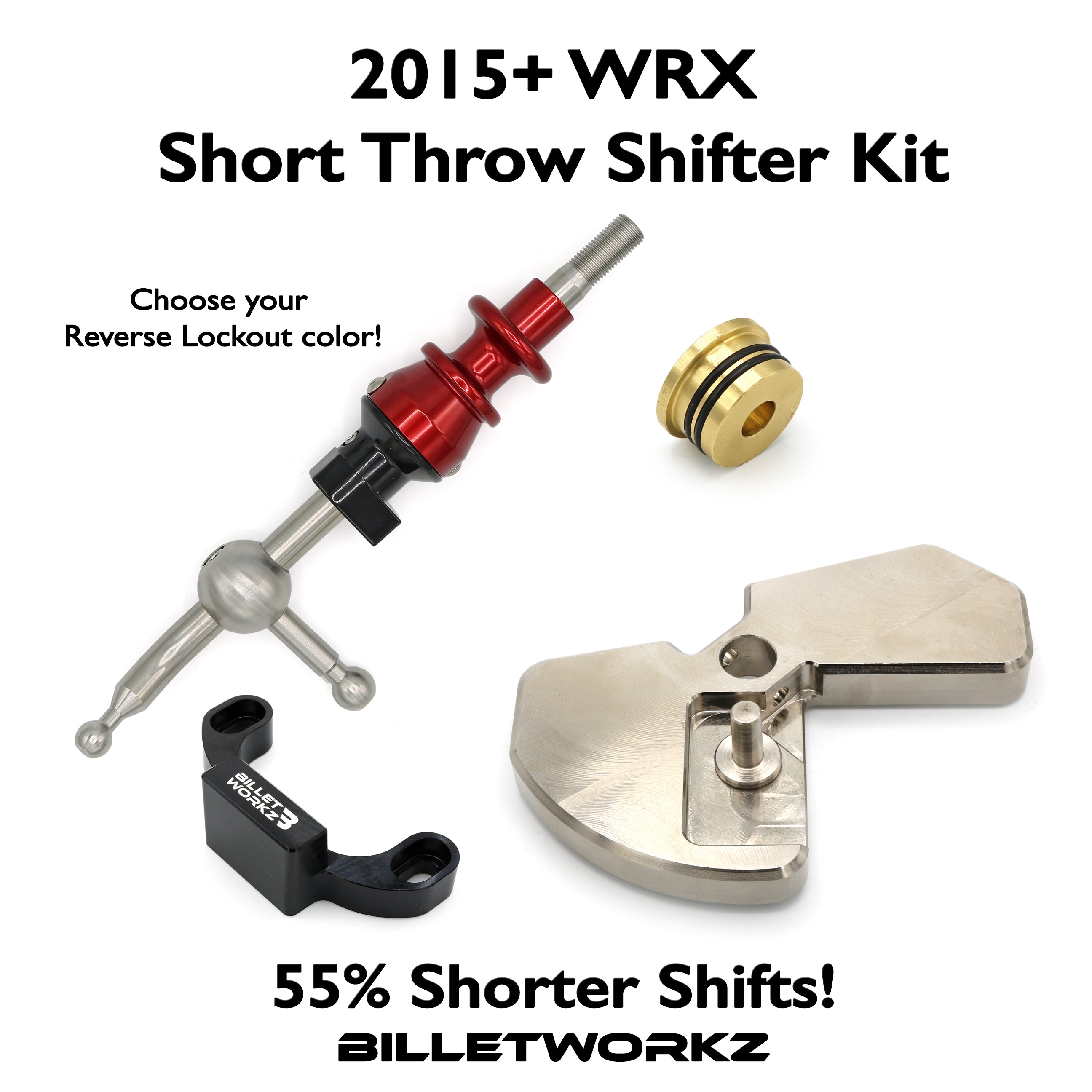thumbnail image 2 of Silver Short Throw Shifter Kit 6 Speed For Subaru WRX STI 2004-2019 – Manual Transmission 2 of 5