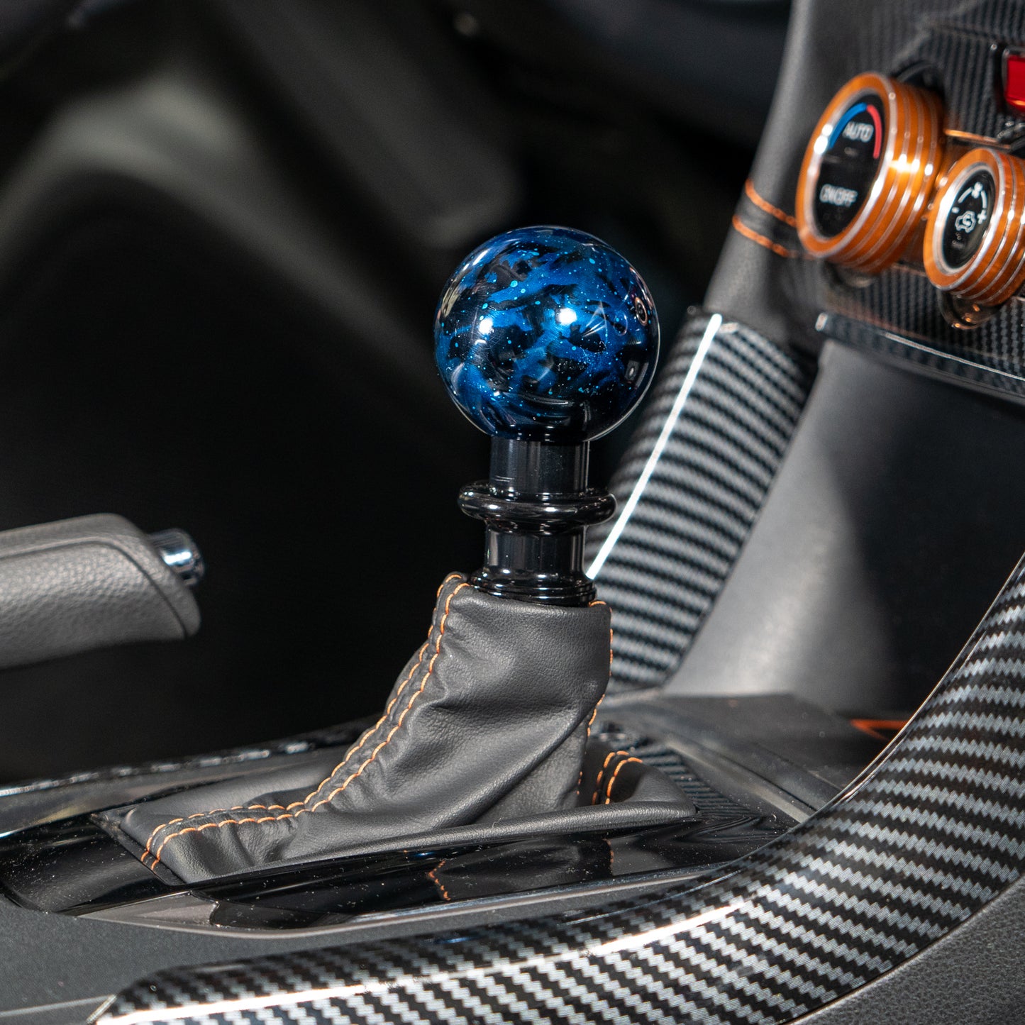 Billetworkz Automatic Shifter - Blue Cosmic Space - Fits Subaru CVT: WRX (15–21), Crosstrek (13–23), Forester (14–18), Impreza (12–23), Legacy/Outback (10–14)