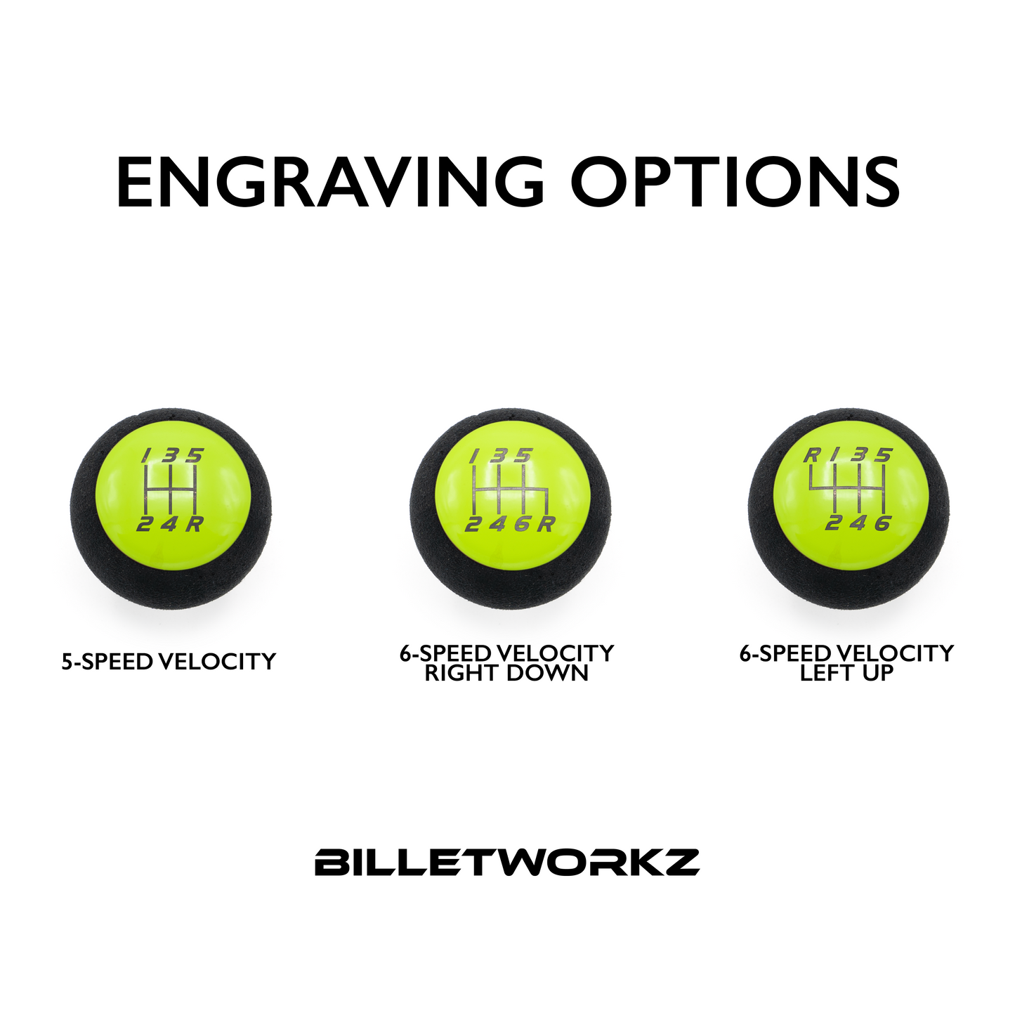 Billetworkz “Fusion” Weighted Shift Knob - Neon Yellow