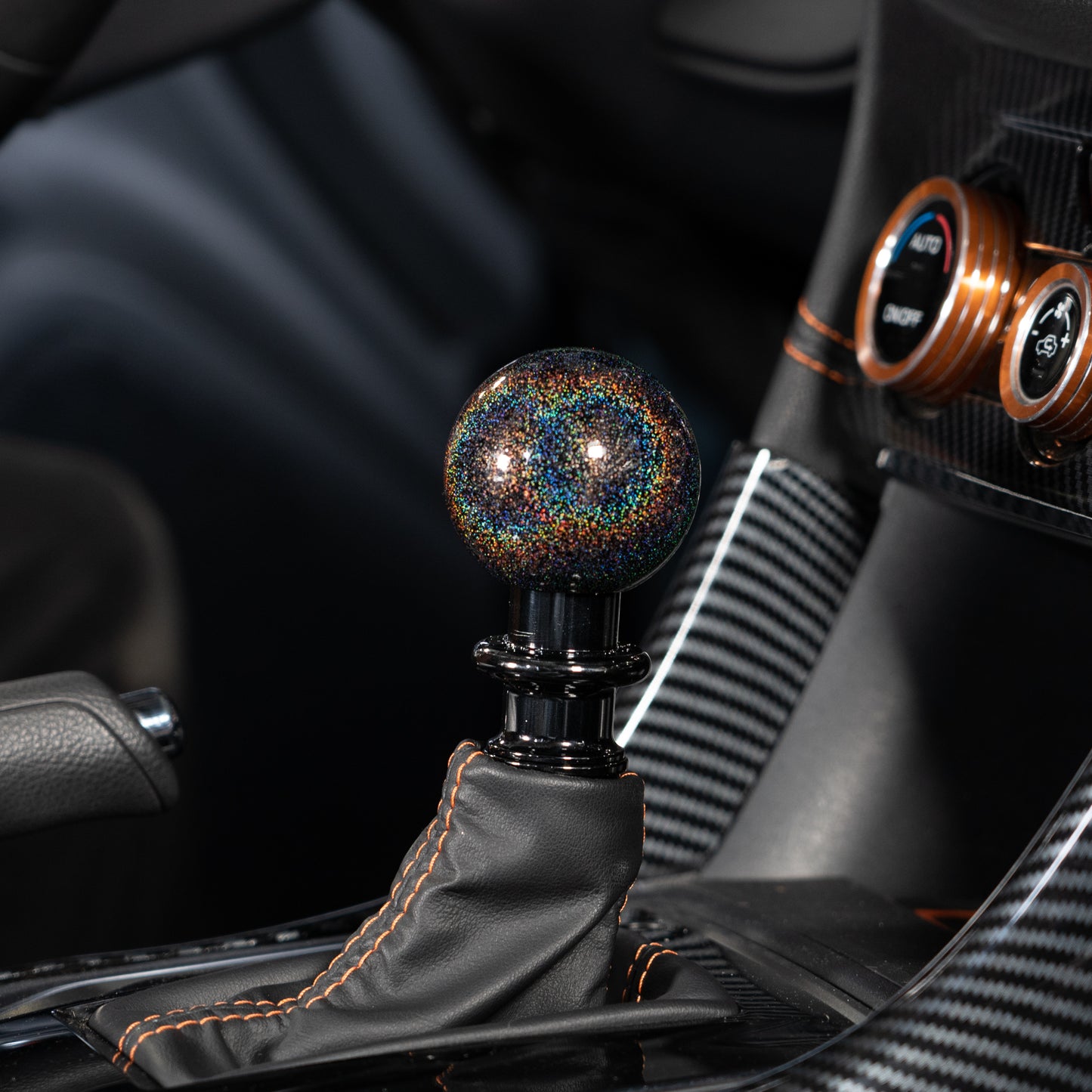 Billetworkz Automatic Shifter - Rainbow Sparkle - Fits Subaru CVT: WRX (15–21), Crosstrek (13–23), Forester (14–18), Impreza (12–23), Legacy/Outback (10–14)