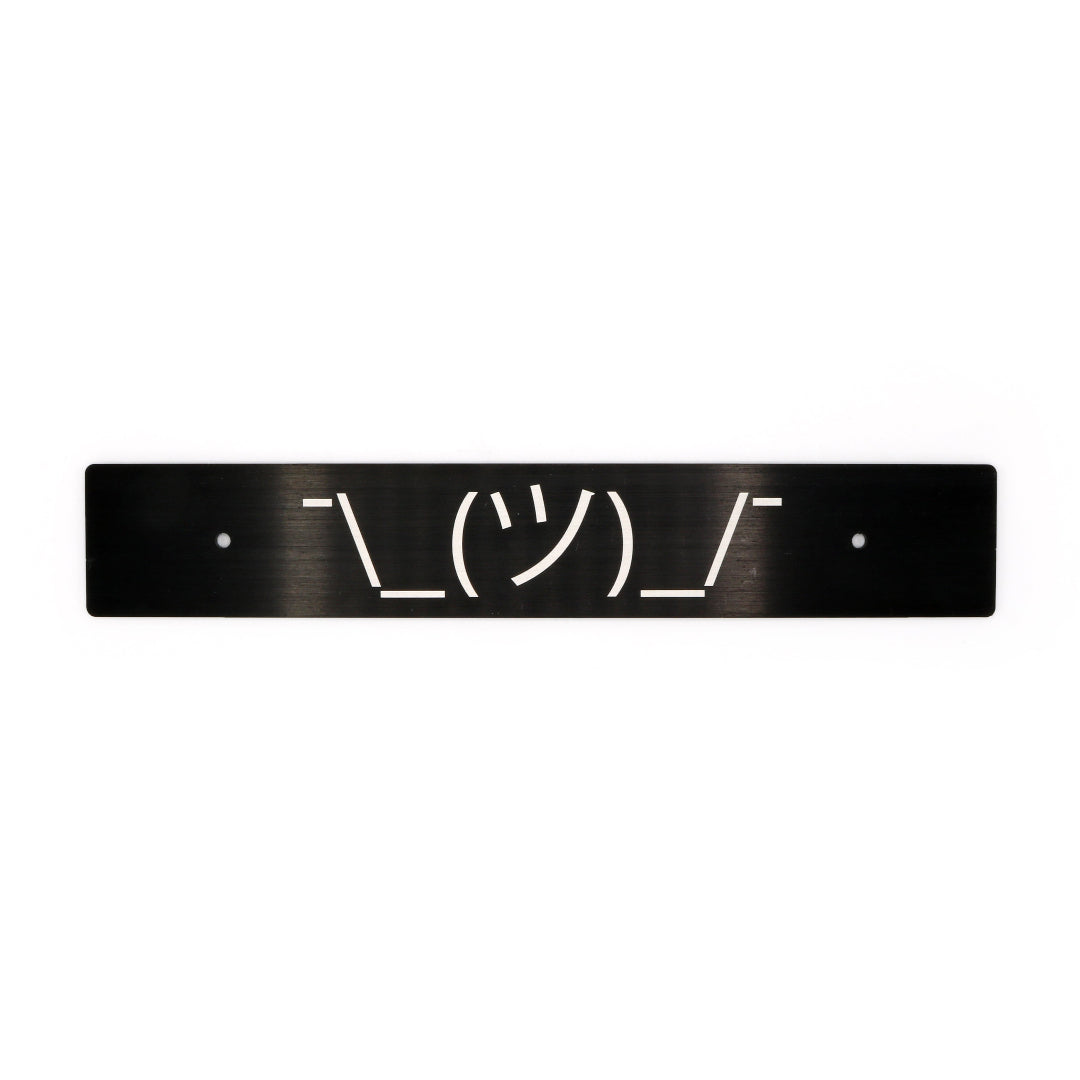Billetworkz "Shrug Guy" License Plate Delete