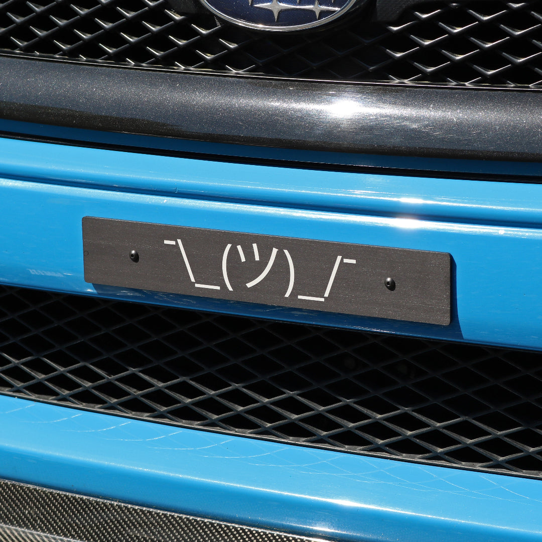 Billetworkz "Shrug Guy" License Plate Delete