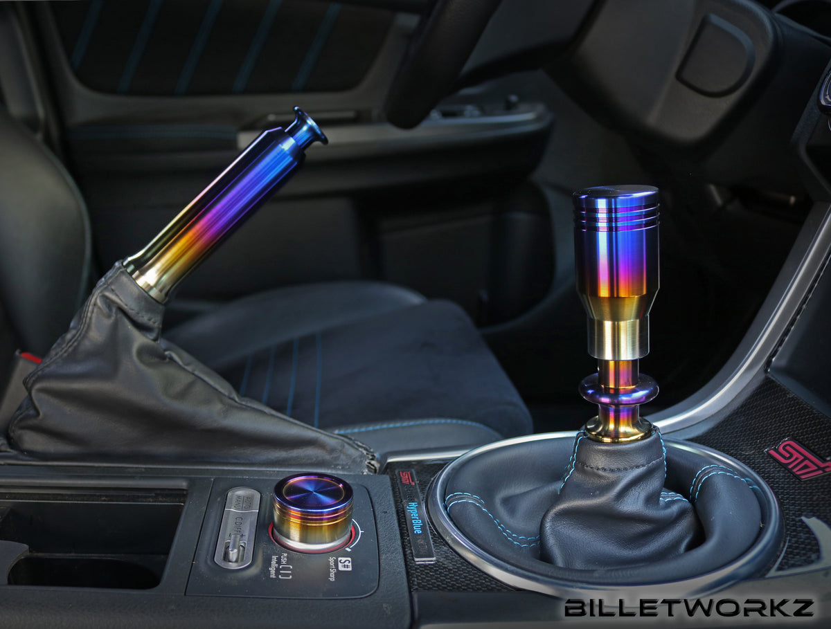 Billetworkz E-Brake Handle – Titanium Torched - Fits Subaru WRX, STI, BRZ, Crosstrek, Impreza