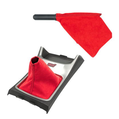 Billetworkz Alcantara Kit (Starter): Shift Boot and E-Brake Boot Kit – Subaru STI 2008-2014