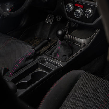 Billetworkz Alcantara Kit (Ultimate): Shift Knob, Shift Boot, E-Brake Boot Kit, and Door Pull Straps (2 Sets) - Subaru WRX 2008-2014