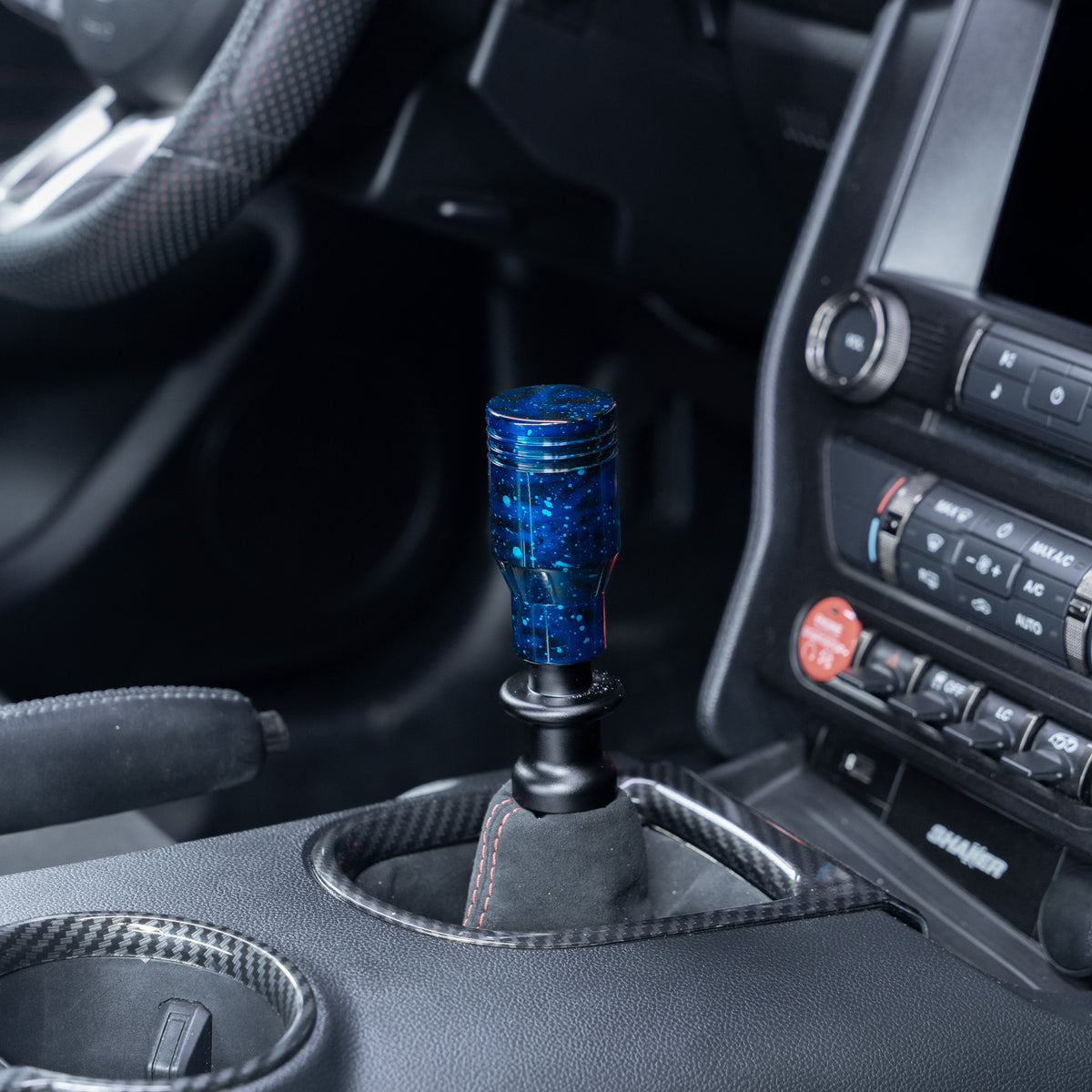 Billetworkz Shift Knob - Blue Cosmic Space - Ford Mustang GT350/GT350R (2015-2020)