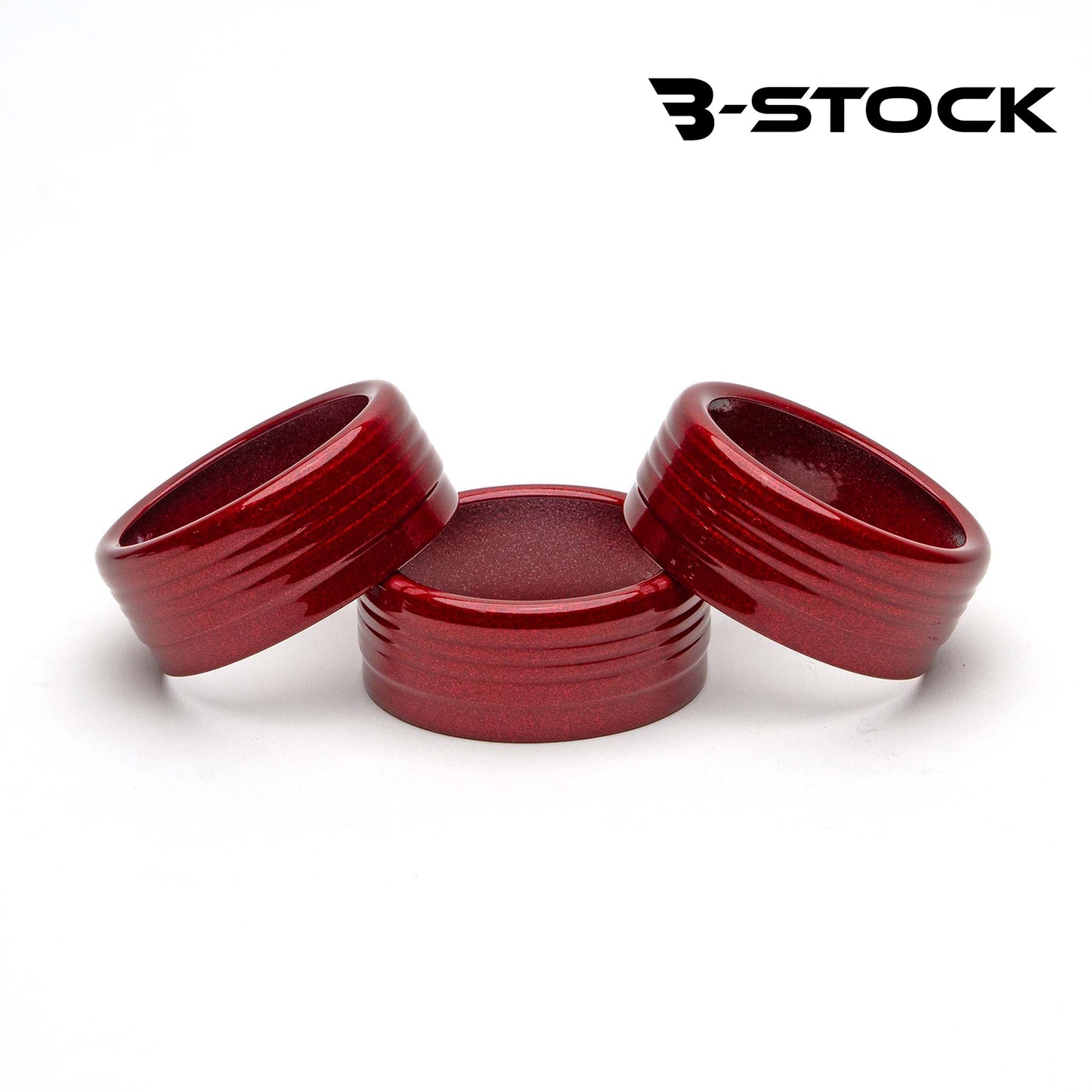 "B" Stock Climate Control Knob Covers - Candy Red - Fits Subaru WRX/STI (15-21), Crosstrek (13-17), Forester (14-18), Impreza (12-16)