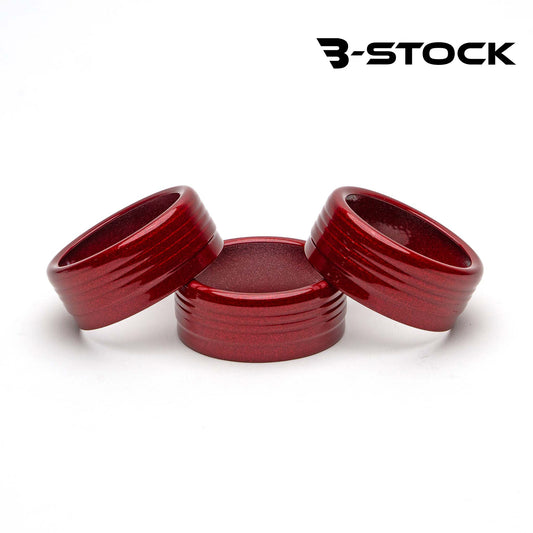 "B" Stock Climate Control Knob Covers - Candy Red - Fits Subaru WRX/STI (15-21), Crosstrek (13-17), Forester (14-18), Impreza (12-16)