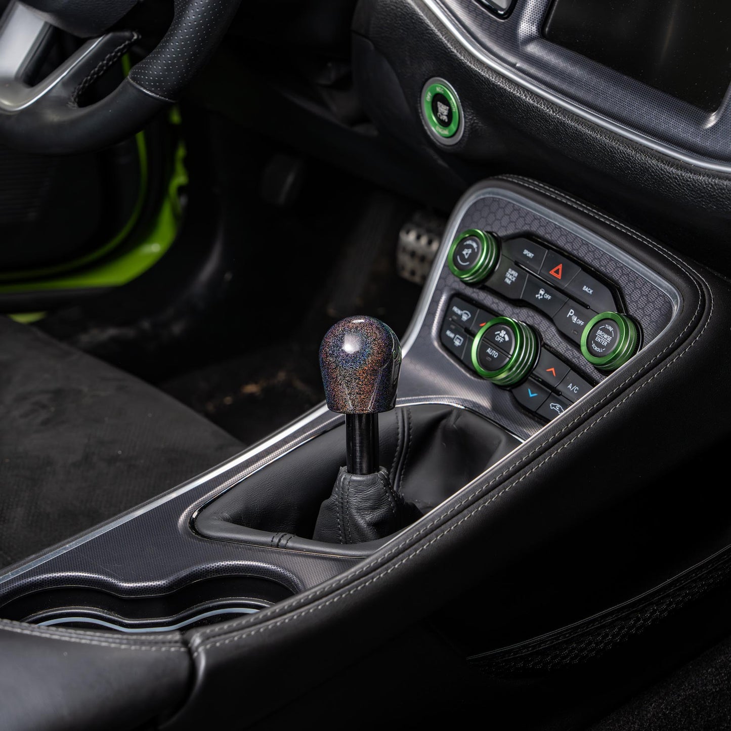 Billetworkz Weighted Shift Knob - 6-Speed Retro Engraving for Dodge Challenger (2015-2023)