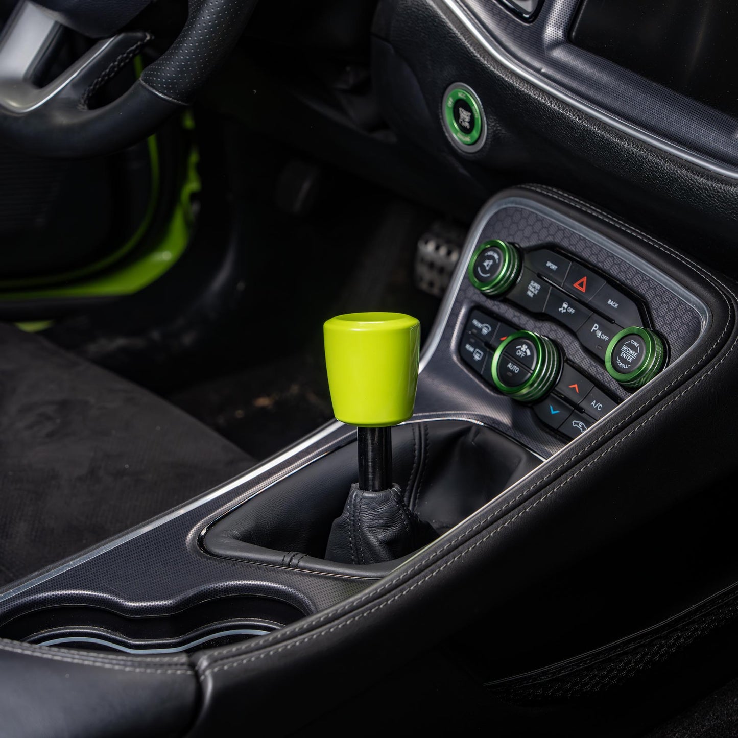 Billetworkz Weighted Shift Knob - 6-Speed Retro Engraving for Dodge Challenger (2015-2023)