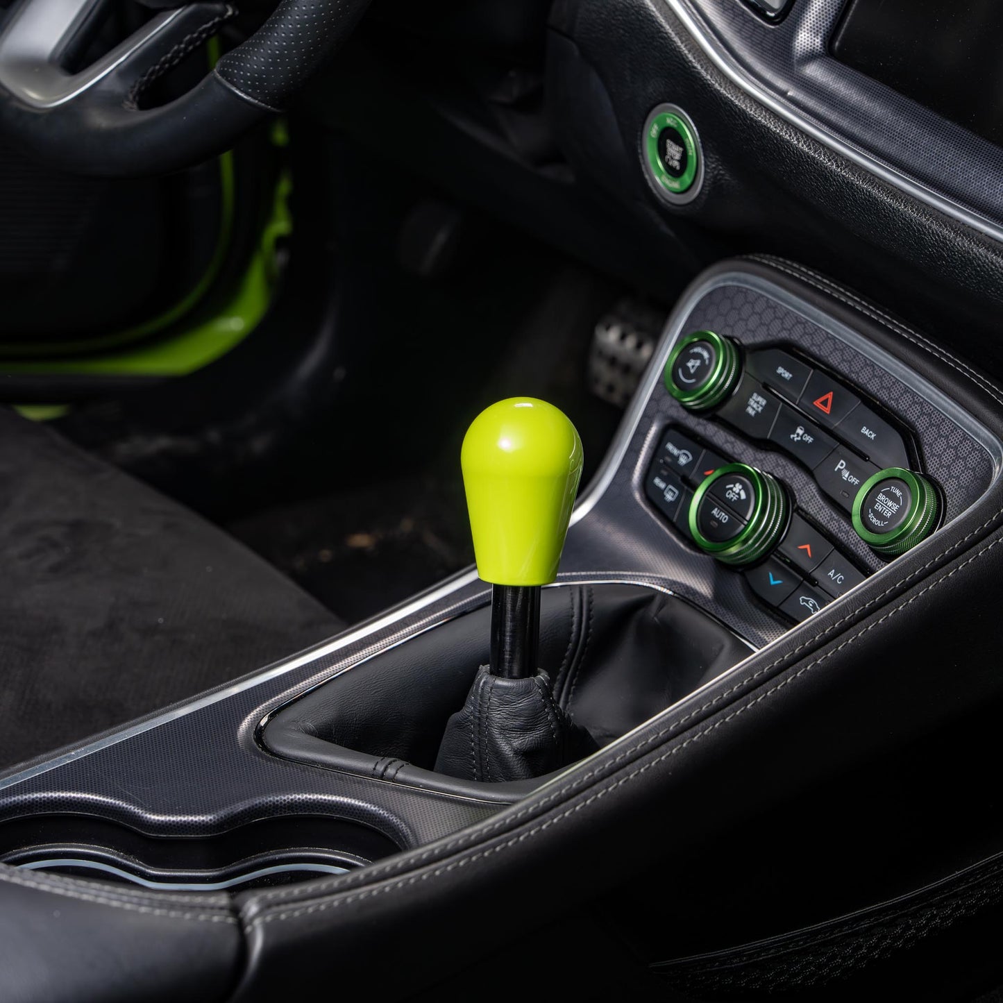 Billetworkz Weighted Shift Knob - 6-Speed Retro Engraving for Dodge Challenger (2015-2023)