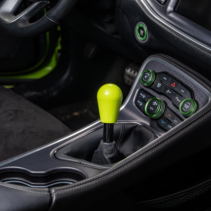Billetworkz Weighted Shift Knob - 6-Speed Retro Engraving for Dodge Challenger (2015-2023)