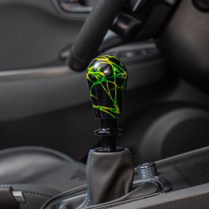 Billetworkz Automatic Shifter - Black w/ Toxic Splash - Fits Hyundai Veloster N / Elantra N / Kona N (2019+)