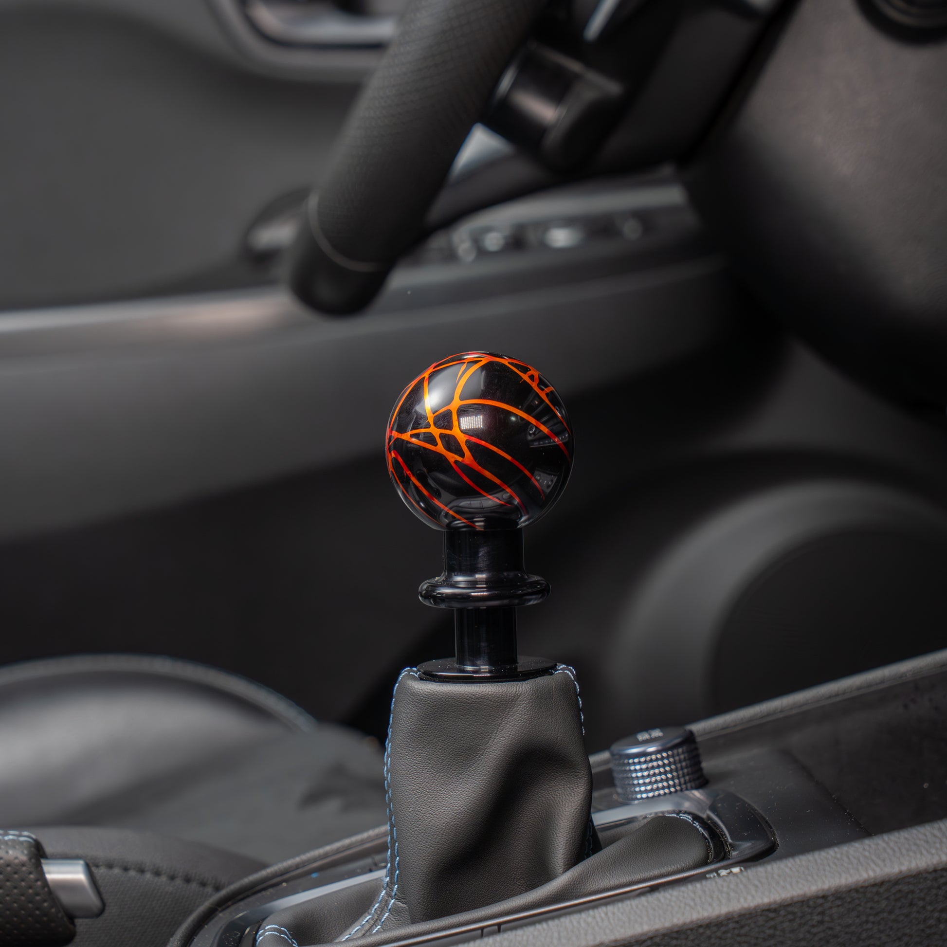 Billetworkz Automatic Shifter - Black w/ Fire Splash