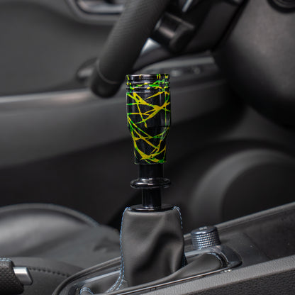Billetworkz Automatic Shifter - Black w/ Toxic Splash - Fits Hyundai Veloster N / Elantra N / Kona N (2019+)