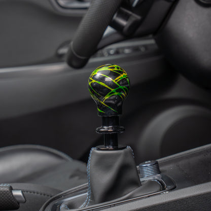 Billetworkz Automatic Shifter - Black w/ Toxic Splash - Fits Hyundai Veloster N / Elantra N / Kona N (2019+)