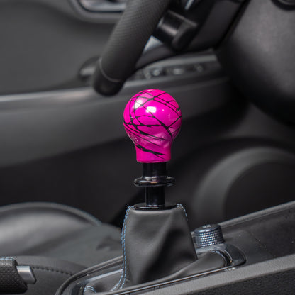 Billetworkz Automatic Shifter - Pink w/ Black Splash - Fits Hyundai Veloster N / Elantra N / Kona N (2019+)
