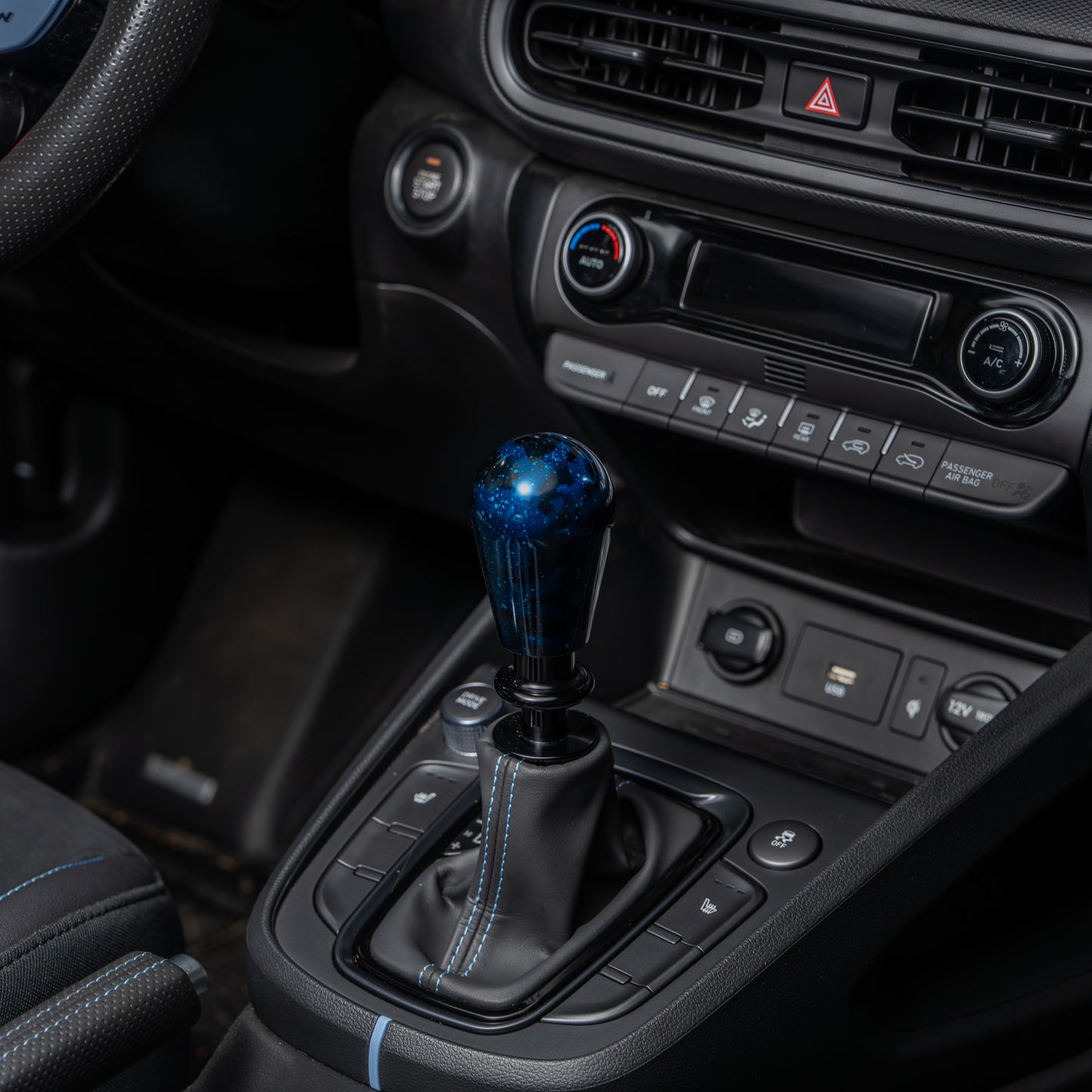 Billetworkz Automatic Shifter - Blue Cosmic Space - Fits Hyundai Veloster N / Elantra N / Kona N (2019+)