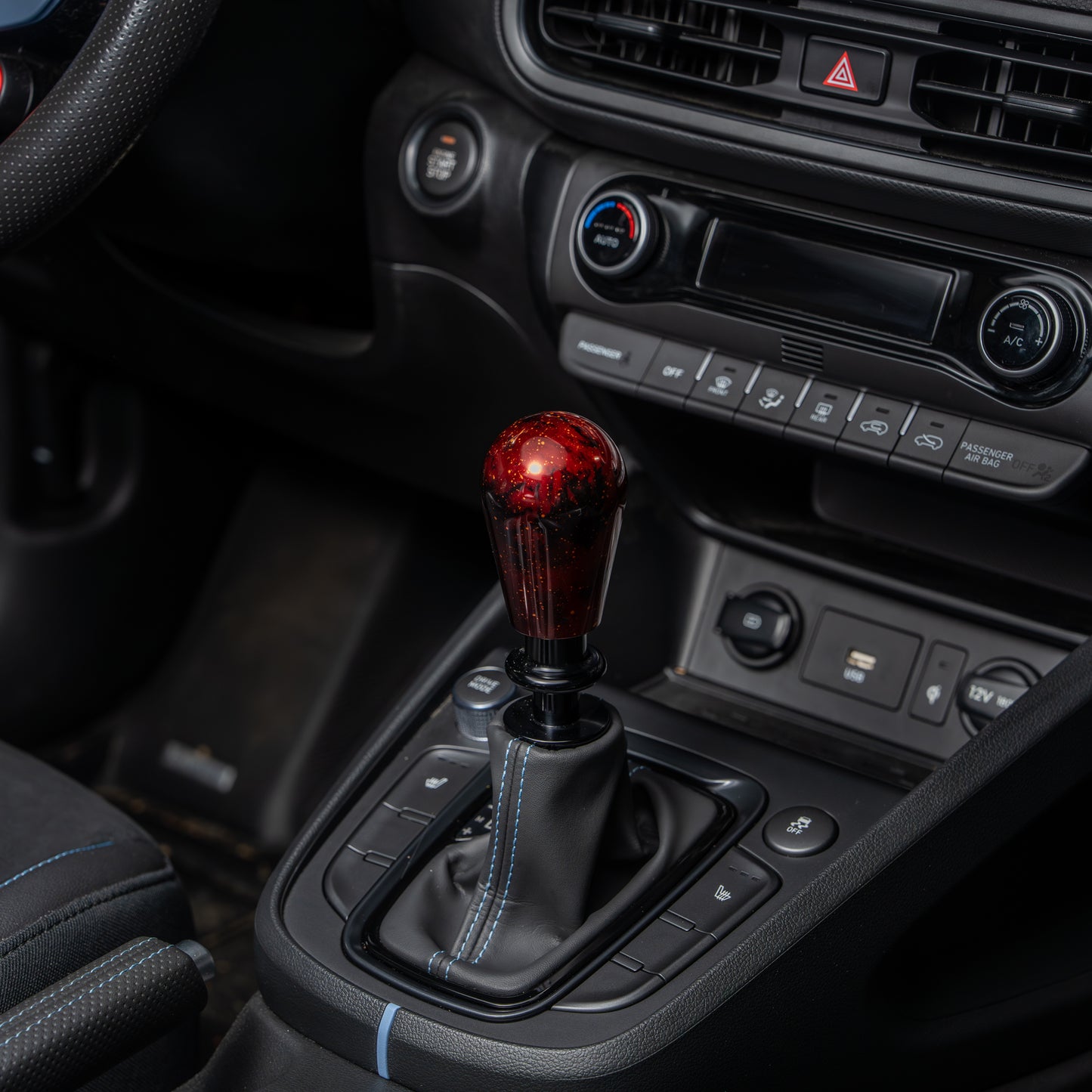 Billetworkz Automatic Shifter - Red Cosmic Space - Fits Hyundai Veloster N / Elantra N / Kona N (2019+)