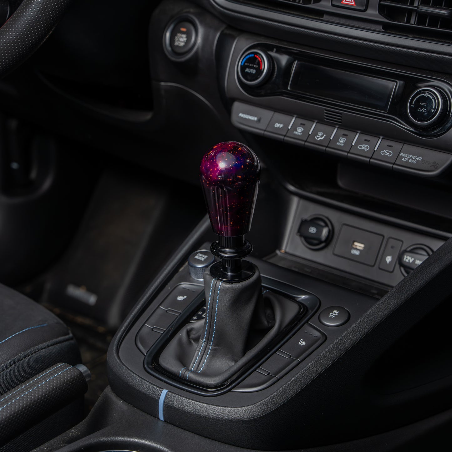 Billetworkz Automatic Shifter - Purple Cosmic Space - Fits Hyundai Veloster N / Elantra N / Kona N (2019+)